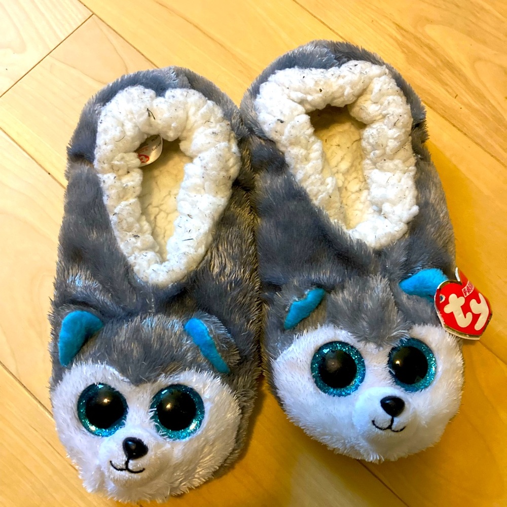 Ty fuzzy kids slippers